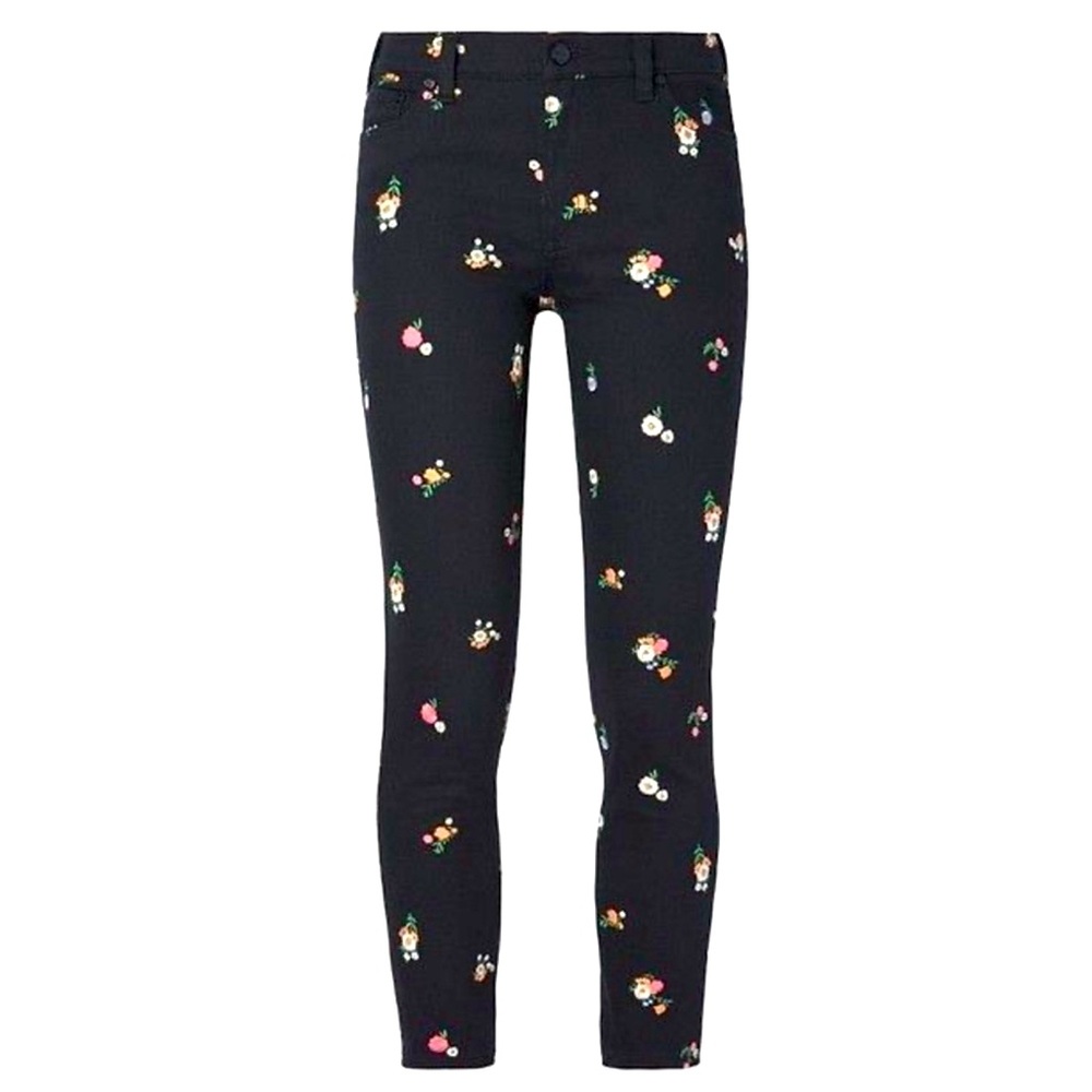 PRELOVED Tory Burch black floral Jeans